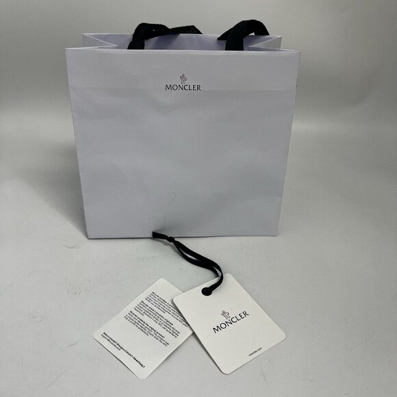 MONCLER WHITE PAPER SHOPPING Gift BAG With Tags - Picture 9 of 11